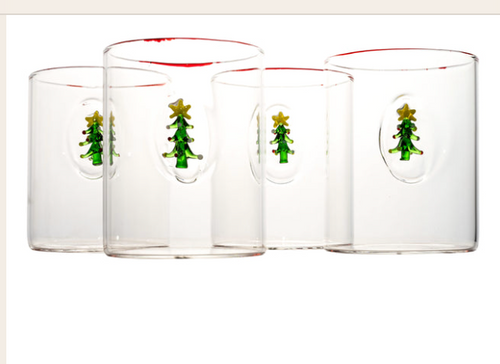 Christmas Tree Highball Glasses set/4