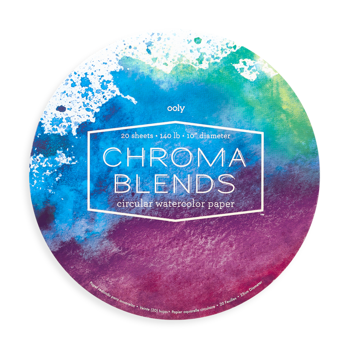 OOLY Chroma Blends Circular Watercolor Paper (front)
