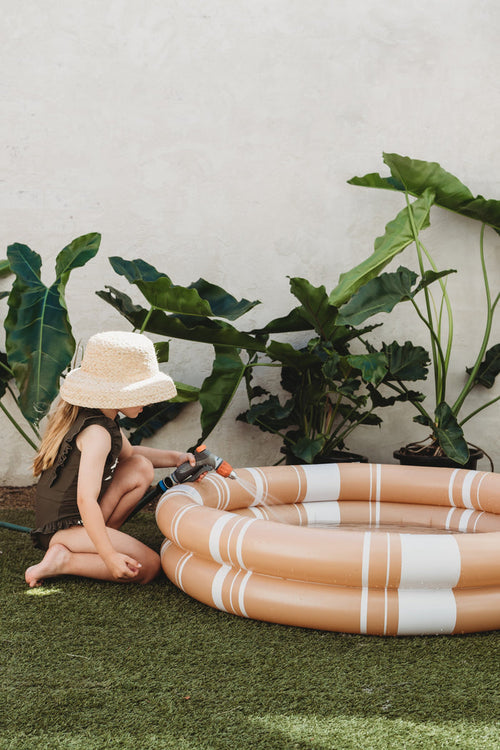 Cinnamon Stripe Inflatable Pool hello-samah.myshopify.com