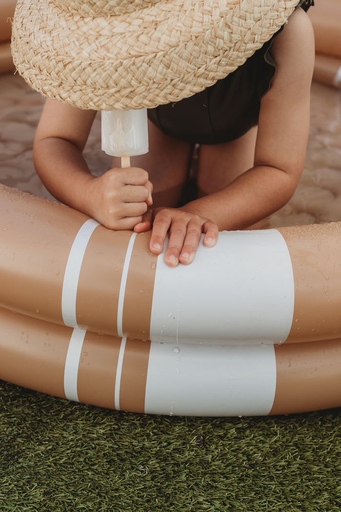 Cinnamon Stripe Inflatable Pool hello-samah.myshopify.com