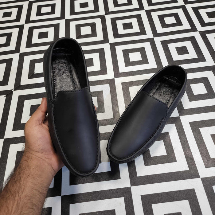 Classic Black Loafers - Premium Slip-On Dress Shoes - Maha fashions -  Men Footwear
