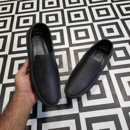 Classic Black Loafers - Premium Slip-On Dress Shoes - Maha fashions -  Men Footwear