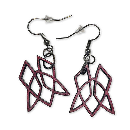 Purple Heart Clionadh symbol earrings