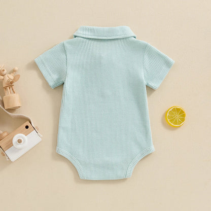 CODY Waffle Knit Polo Onesie