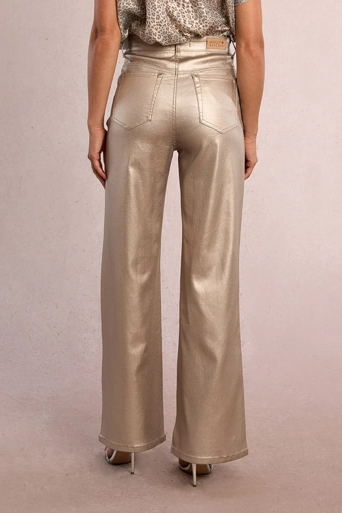 Cold Hearted Light Gold Coated Pant
