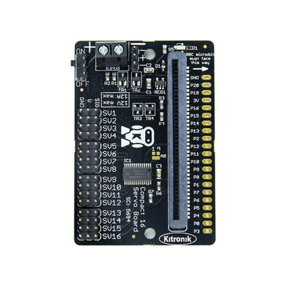 Compact 16 Servo Driver Board for the BBC micro:bit by Kitronik - The Pi Hut