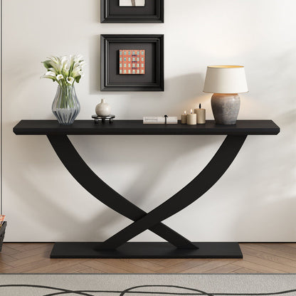 Console Table With Cross Leg Base and Reinforced Support Plate [Online Only]