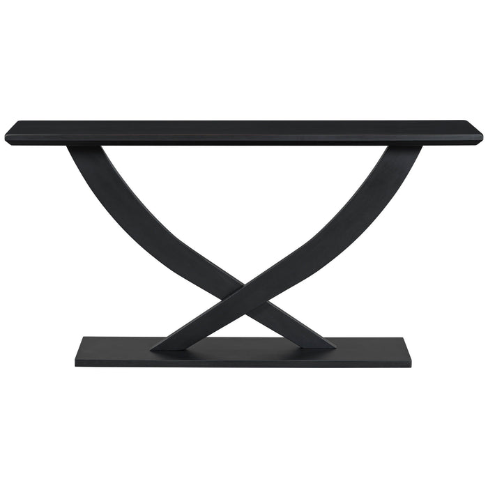 Console Table With Cross Leg Base and Reinforced Support Plate [Online Only]