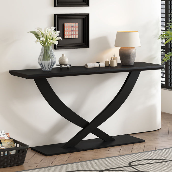 Console Table With Cross Leg Base and Reinforced Support Plate [Online Only]