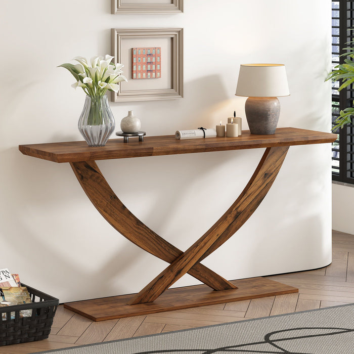 Console Table With Cross Leg Base and Reinforced Support Plate [Online Only]