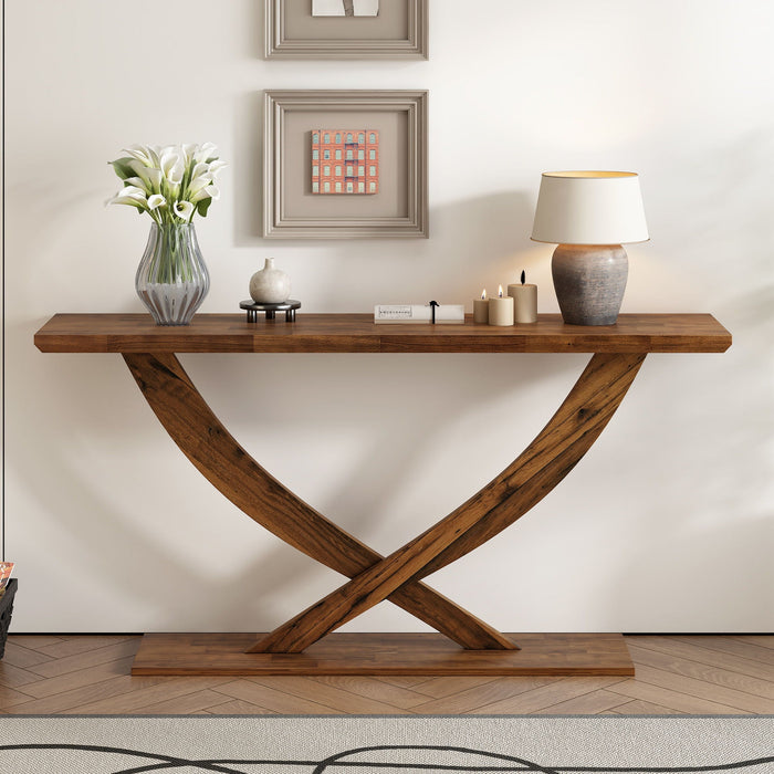 Console Table With Cross Leg Base and Reinforced Support Plate [Online Only]