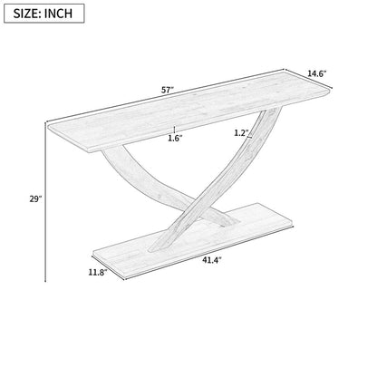 Console Table With Cross Leg Base and Reinforced Support Plate [Online Only]