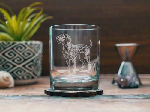 Coonhound Dog Breed Old Fashioned Glass