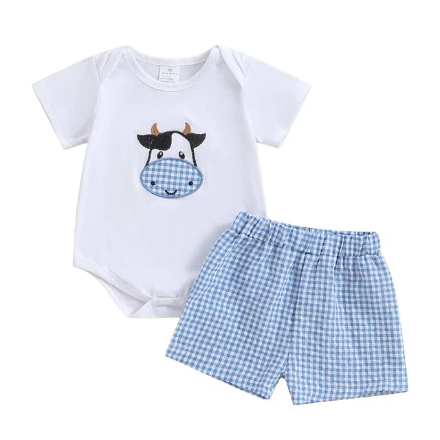 Blue Set Without Headband / 0-3 months