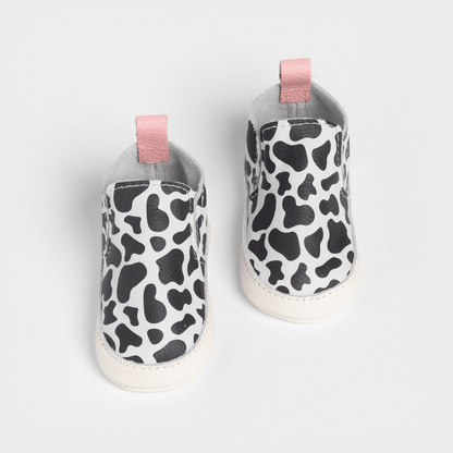 Cow Print Slip On Baby Shoe Slip On Soft Sole