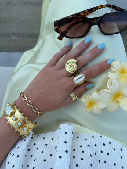 Cowrie Coast Ring