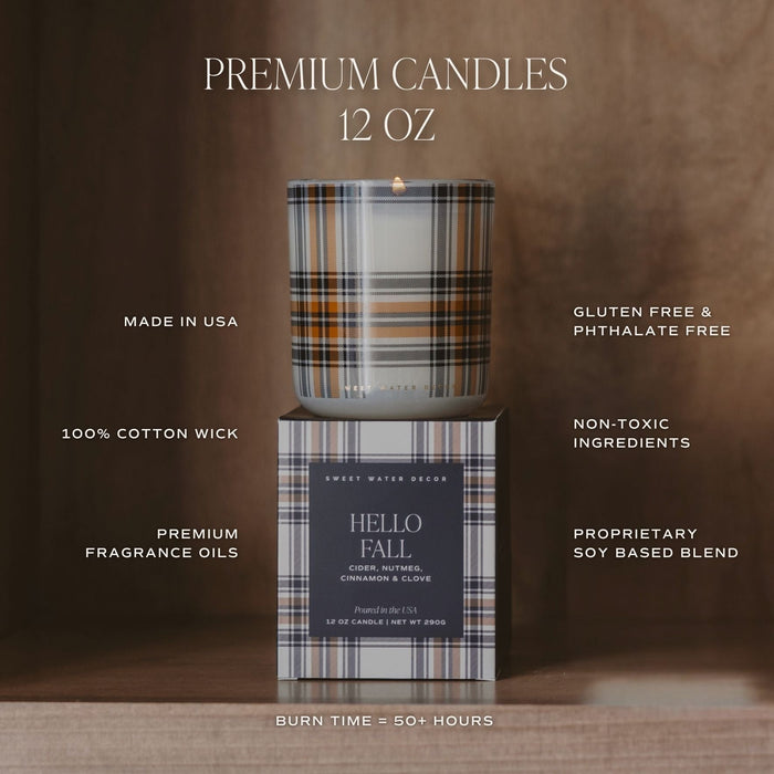 Cozy Season Soy Candle - Boxed Amber Tinted Glass Jar - 12 oz [Online Only]