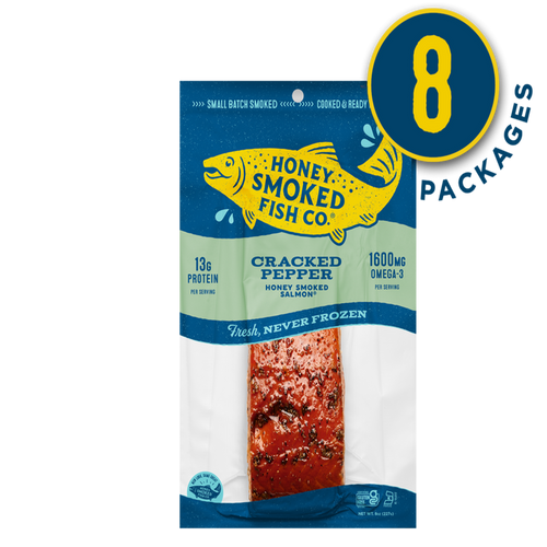 Cracked Pepper Salmon — Eight Packages of 8oz Fillets
