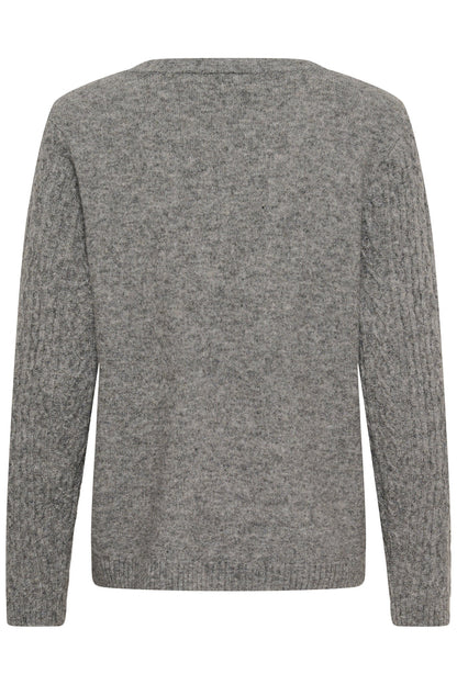 Cream 10615300 CRHope Knit Cardigan grey knit back view Shop Cream at Dotique