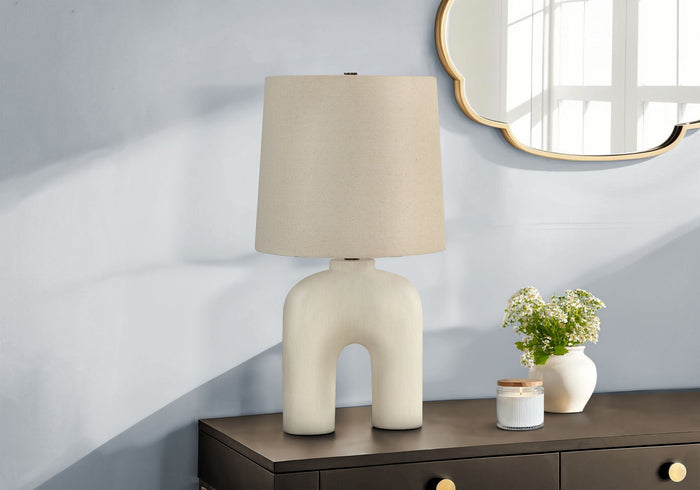 Cream Modern Resin Table Lamp [Online Only]