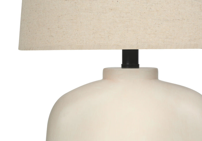 Cream Modern Resin Table Lamp [Online Only]