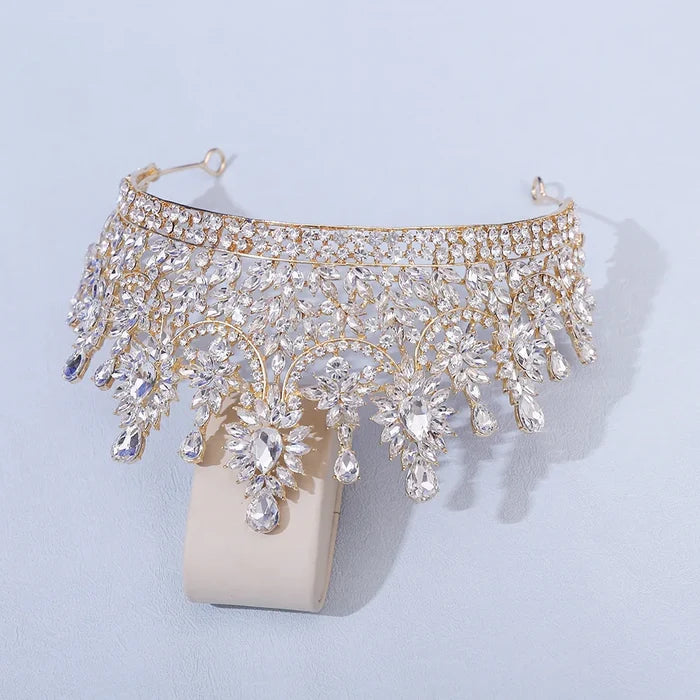 Creme de la Creme Floral Peaks Design Tiaras-Crown