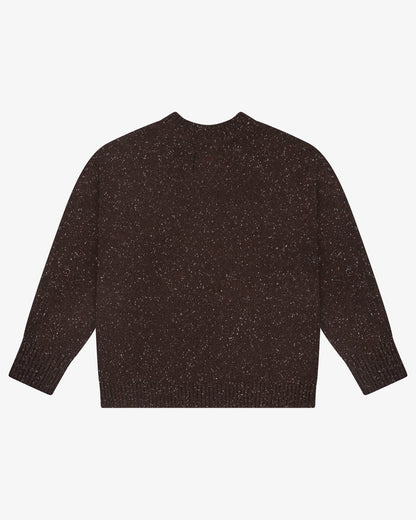 Crew Neck Sweater - Brown Speckle