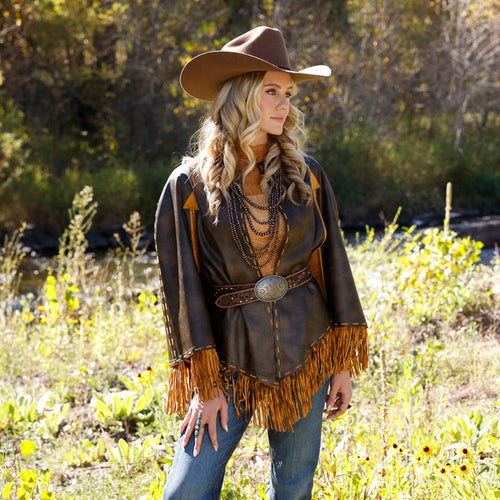 Cruel Denim Women's Cape in Brown