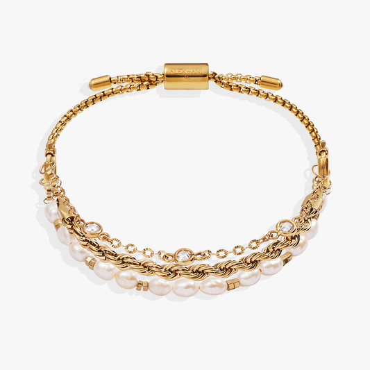 Crystal + Pearl Stranded™ Bracelet Set