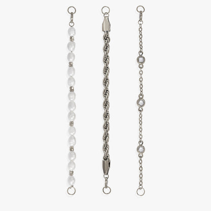 Crystal + Pearl Stranded™ Bracelet Set
