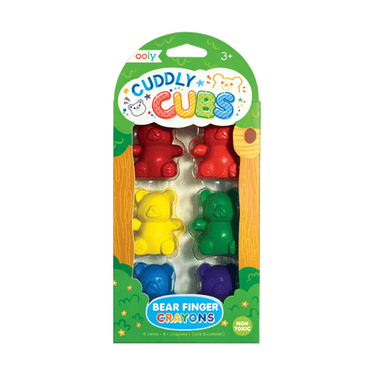 Cuddly Cubs bear finger crayons in packaging