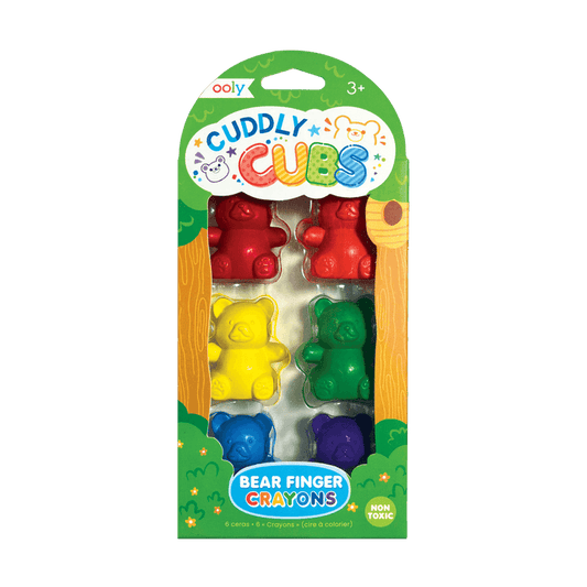 Cuddly Cubs bear finger crayons in packaging