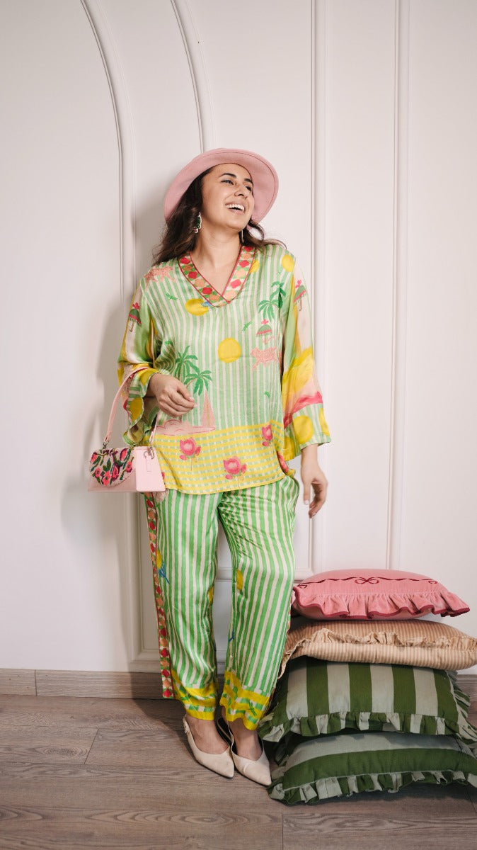 Cupids Hangover Green Co-ord Set