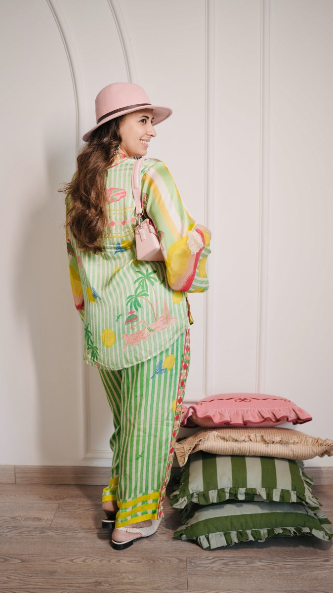 Cupids Hangover Green Co-ord Set
