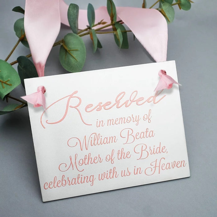 Custom In Memory Of Plaque for A Loved One at Your Wedding