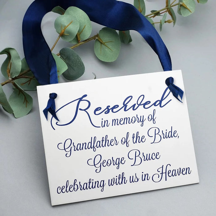 Custom In Memory Of Plaque for A Loved One at Your Wedding