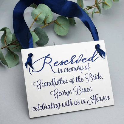 Custom In Memory Of Plaque for A Loved One at Your Wedding
