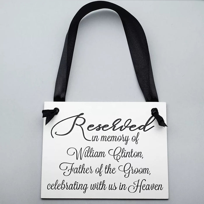 Custom In Memory Of Plaque for A Loved One at Your Wedding