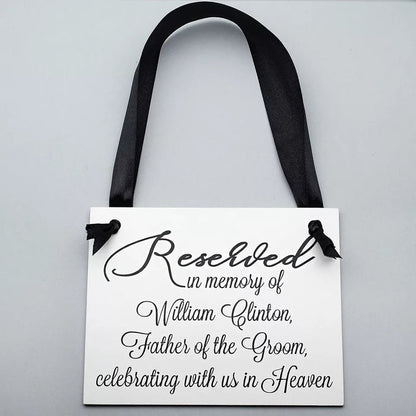 Custom In Memory Of Plaque for A Loved One at Your Wedding