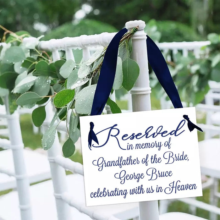 Custom In Memory Of Plaque for A Loved One at Your Wedding