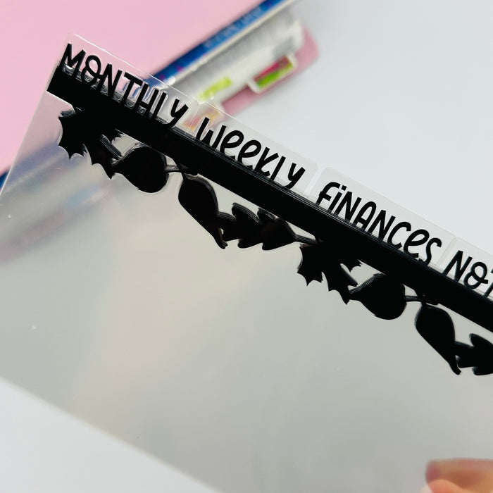 Custom Leaf Border Dividers - SIDE TABS