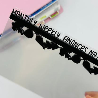 Custom Leaf Border Dividers - SIDE TABS
