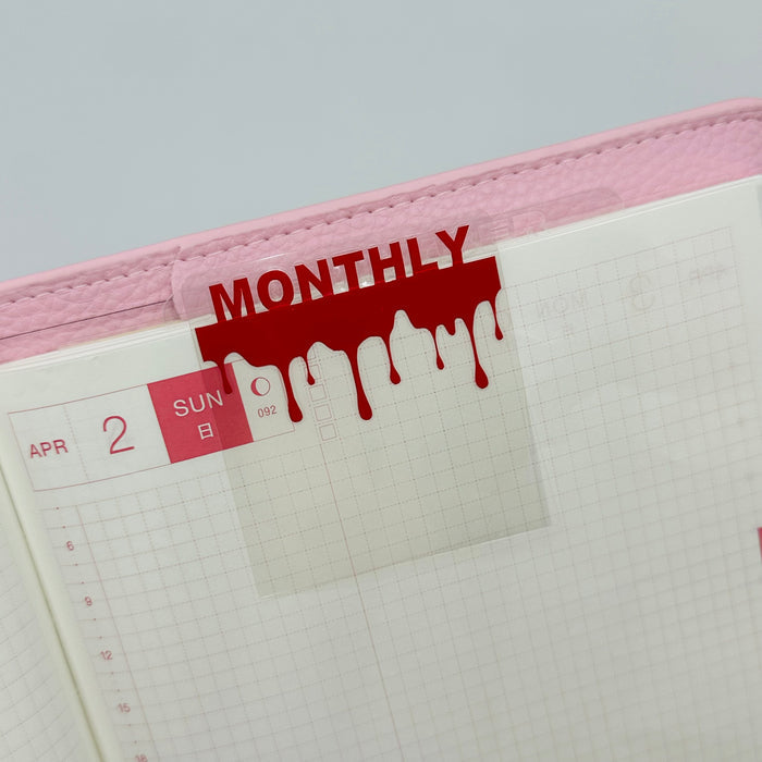 Custom Mini Drip Tab Planner Dividers - TOP TABS