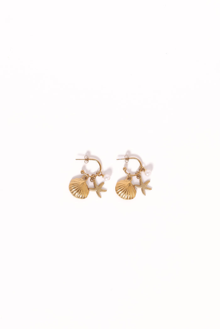 Petal and Pup USA ACCESSORIES Cypress Earrings - Gold One Size
