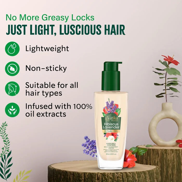Dabur Vatika Hibiscus Lavender Ritual Oil Hair Fall Control 100ml