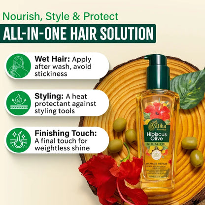 Dabur Vatika Hibiscus Olive Ritual Oil Damage Repair 100ml