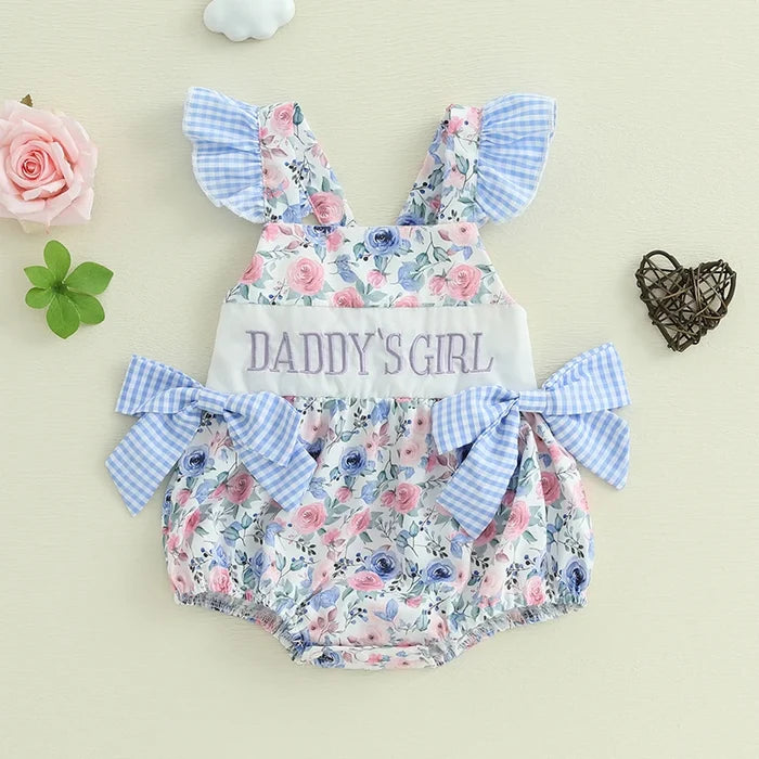DADDY'S GIRL Floral Romper