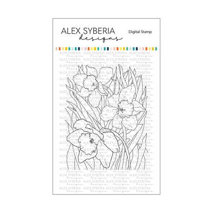 Daffodils Digital Stamp