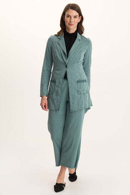 XCVI Daga Tencel Flared Leg Pull-On Crop Pant