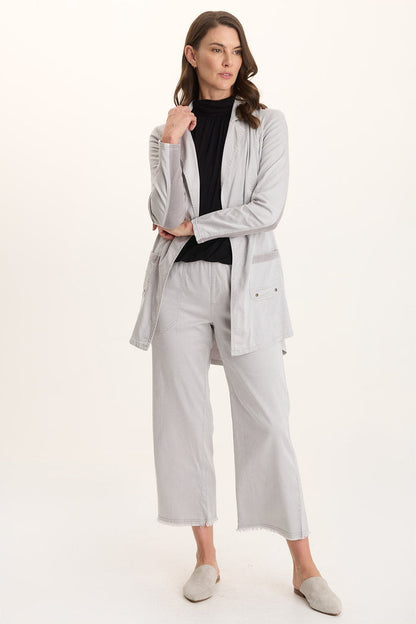 XCVI Daga Tencel Flared Leg Pull-On Crop Pant